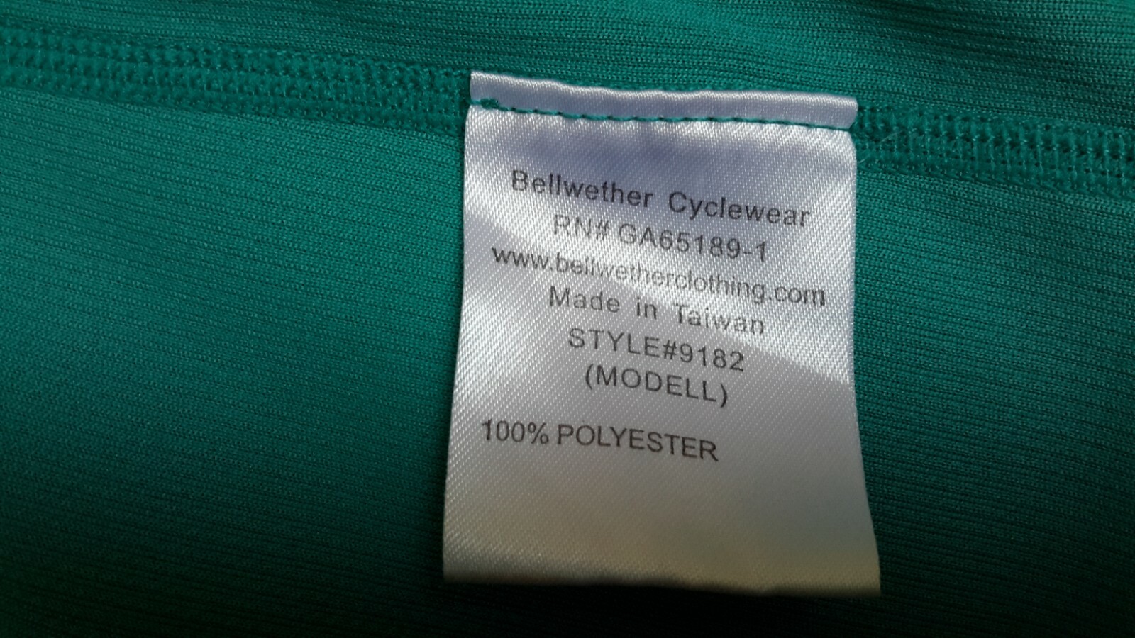 Bellwether Cadence Cycling Jersey Half Zip Technical Apparel XL Turquoise/White