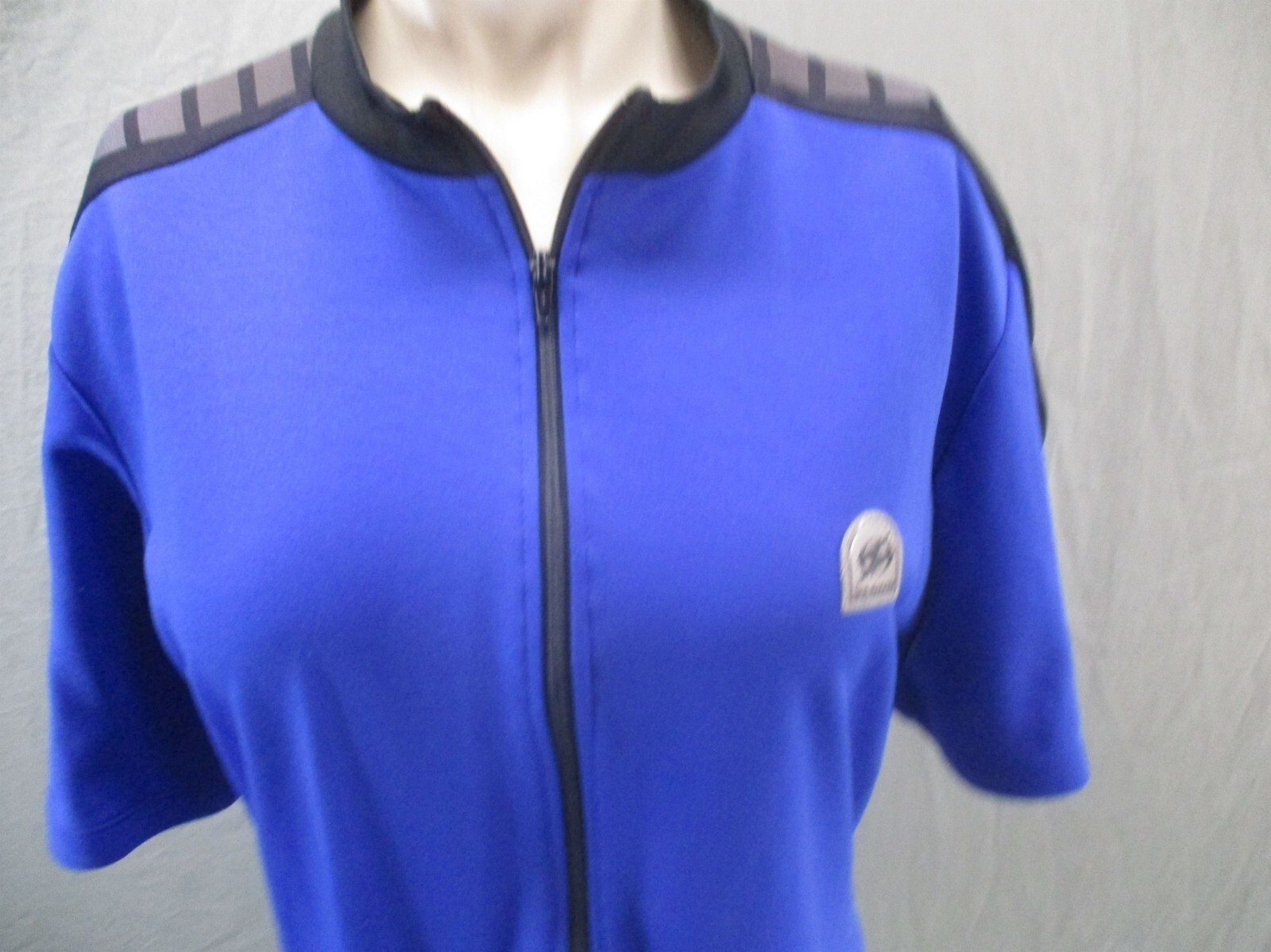 SUGOI Size L Men Full Zip Pocket Elastic Waist Short Sleeve Cycling Jersey 966