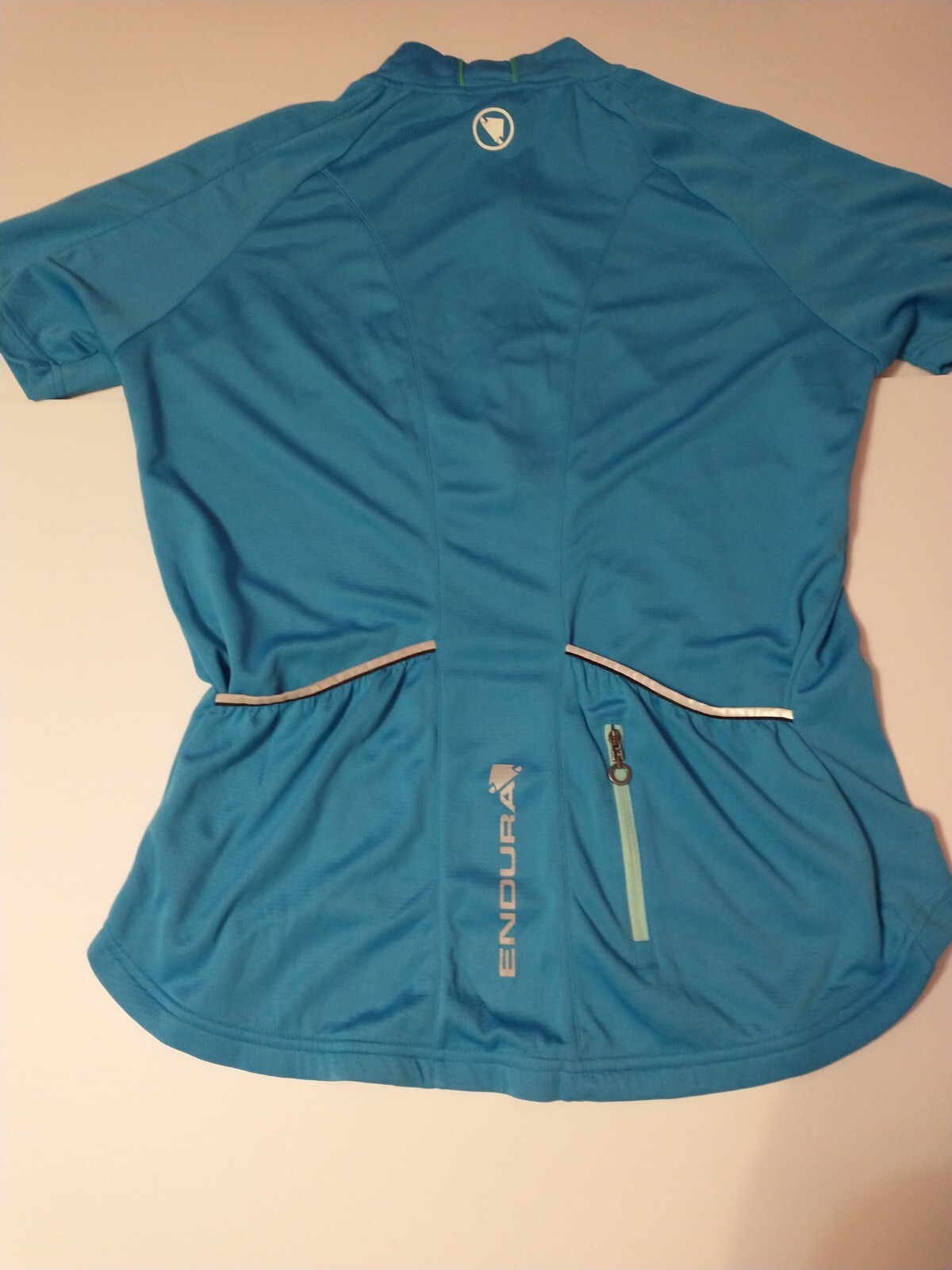Endura Cycling Jersey Men’s Large Blue Quarter Zip Reflective Stretch