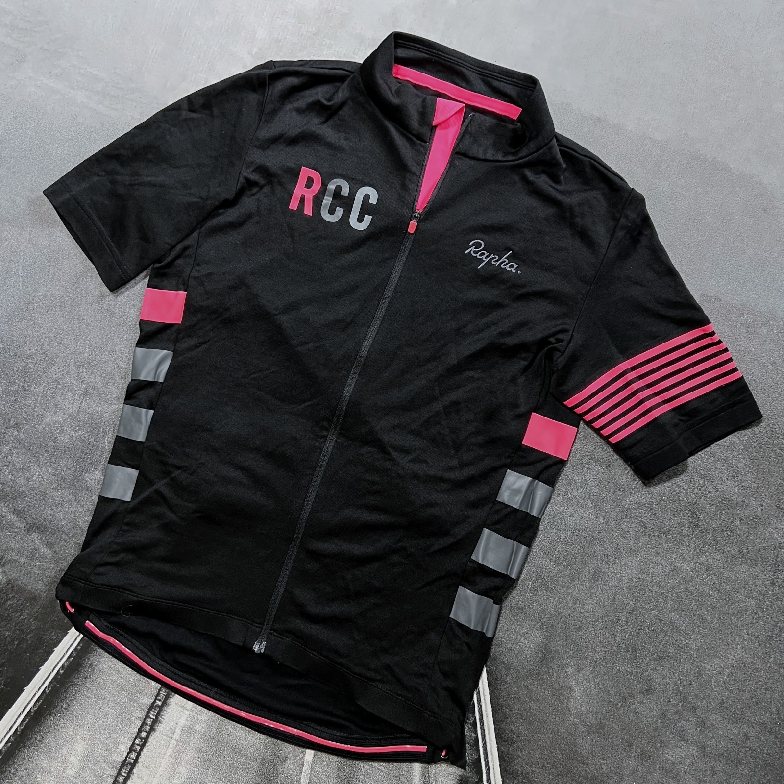 Rapha Size S Limited Men’s RCC Classic Jersey Small Short Sleeve Black