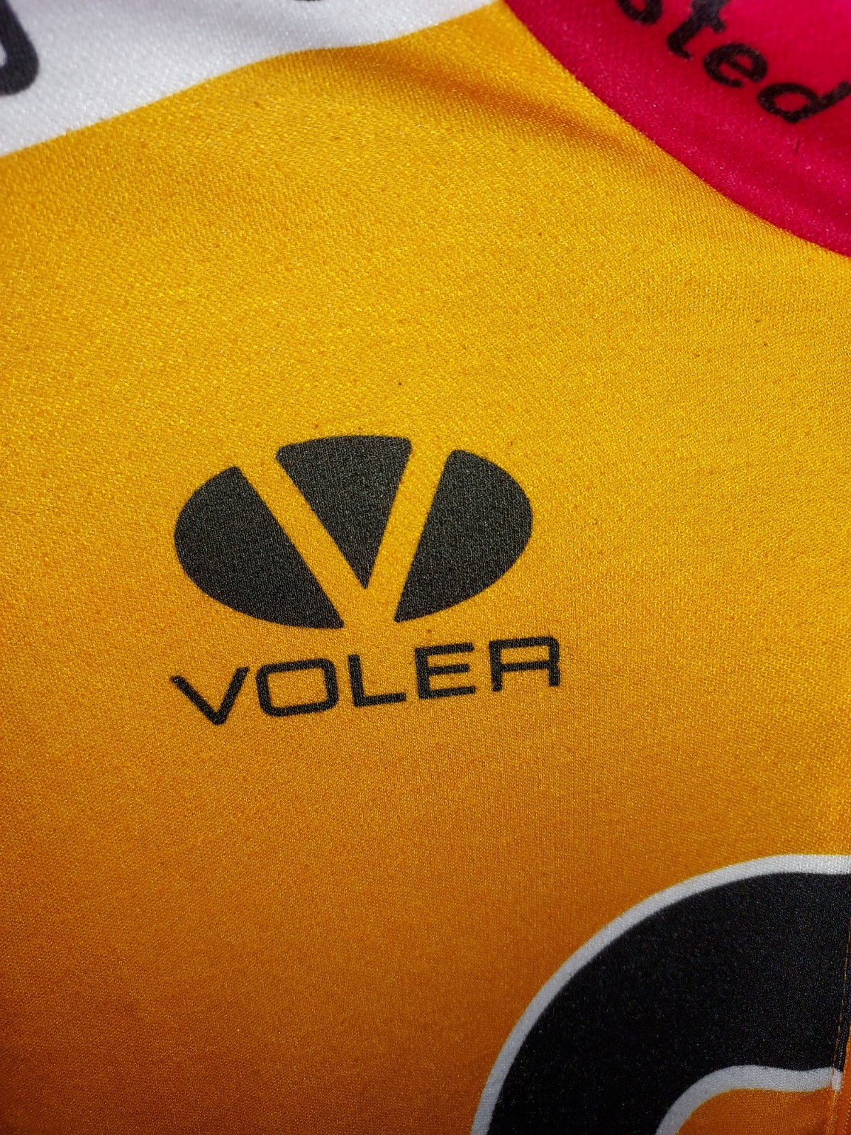 Voler Sm Women Cycling Jersey 3/4 Zip Short Sleeve Grip Shift Pockets Yellow