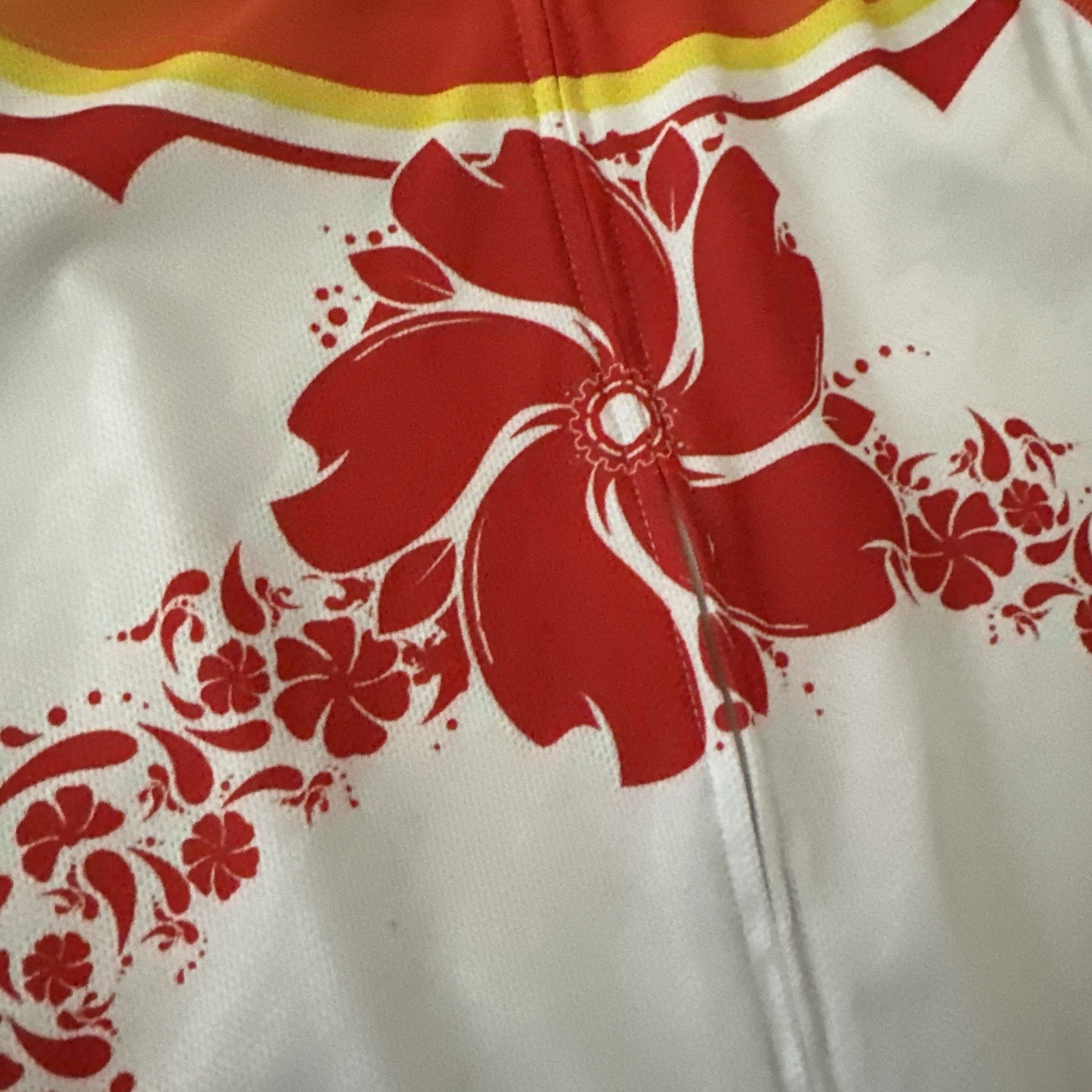 Tour De Cure Primal Cycling Jersey Men’s XL Yellow Red Sport Cut Raglan
