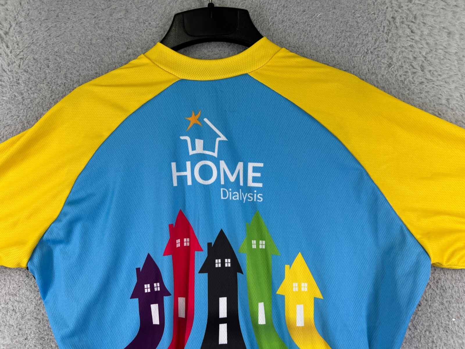 Savi Customs Cycling Jersey Adult Extra Large Blue Yellow Full Zip Polyester