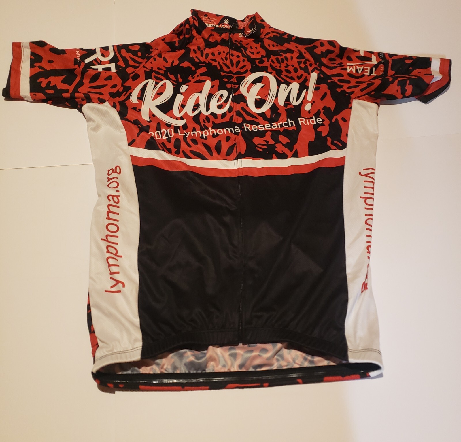 Vomax Unisex Black And Red Cycling Jersey Size S