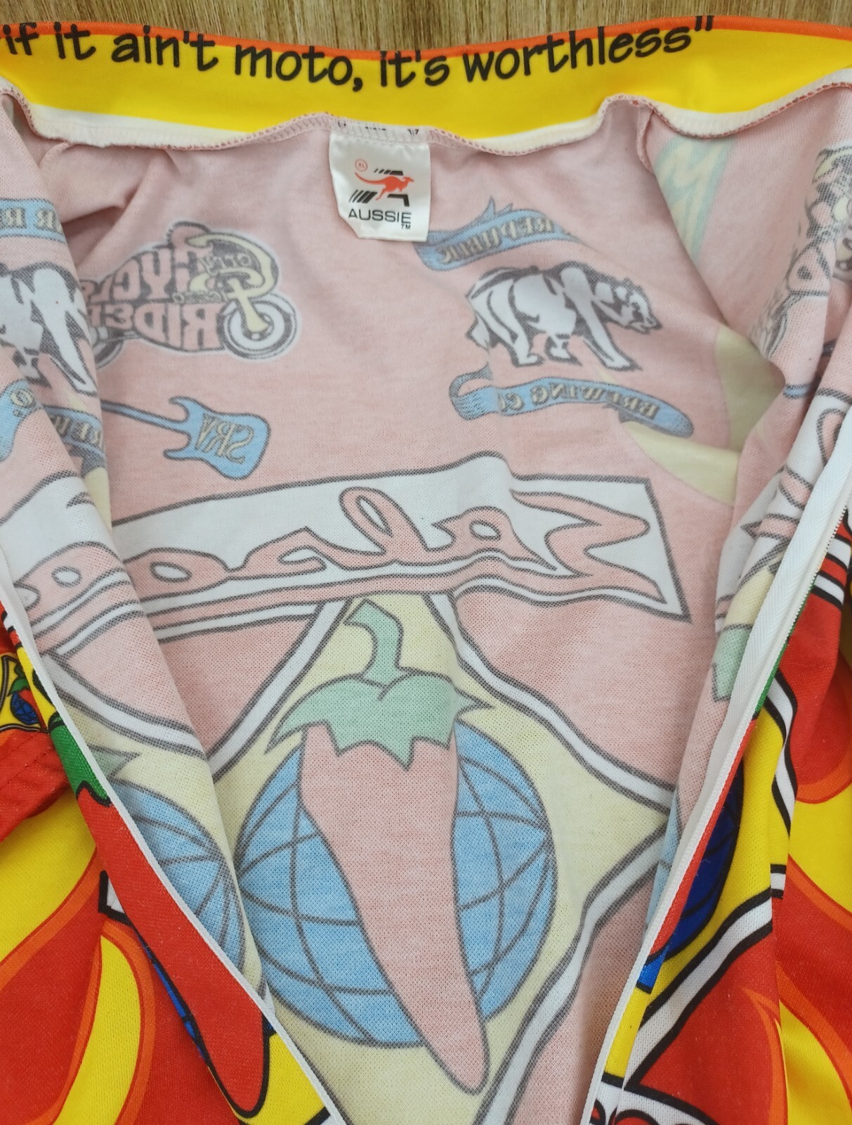 SALSA CYCLES Cycling-Aussie Full Graphic Cropped Racing Shirt XL Vintage