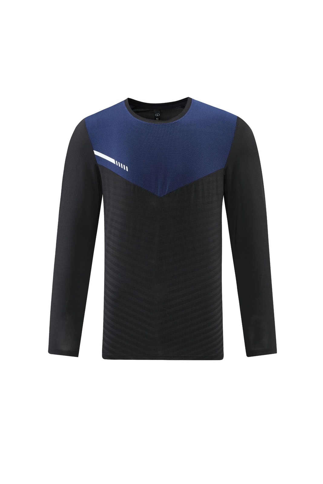 Men’s Casual Color Block Quick Dry Shirt Reflective Strip Sport Round Neck Top