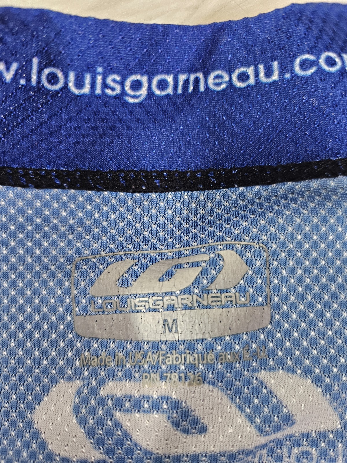 Louis Garneau Cycling Jersey Womens (M) Royal Kia Full Zip 100% Polyester
