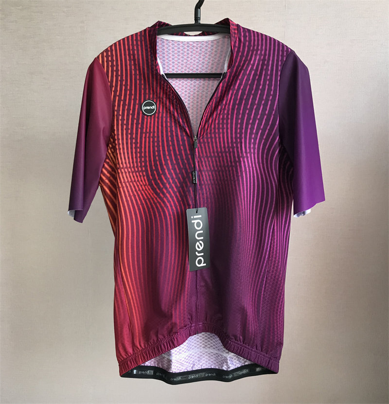PRENDI Men Cycling Jersey Short Sleeve Laser Cut Pro Bicycle Clothing Breathable