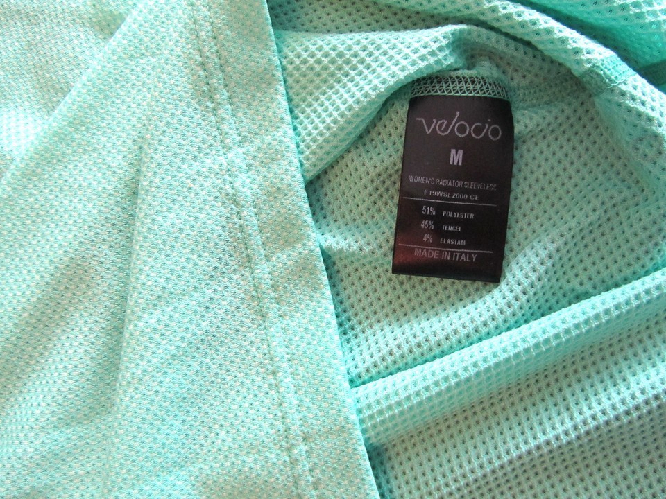 New Velocio Women’s Radiator SL Sleeveless Tee Celeste Teal Green, Size Medium