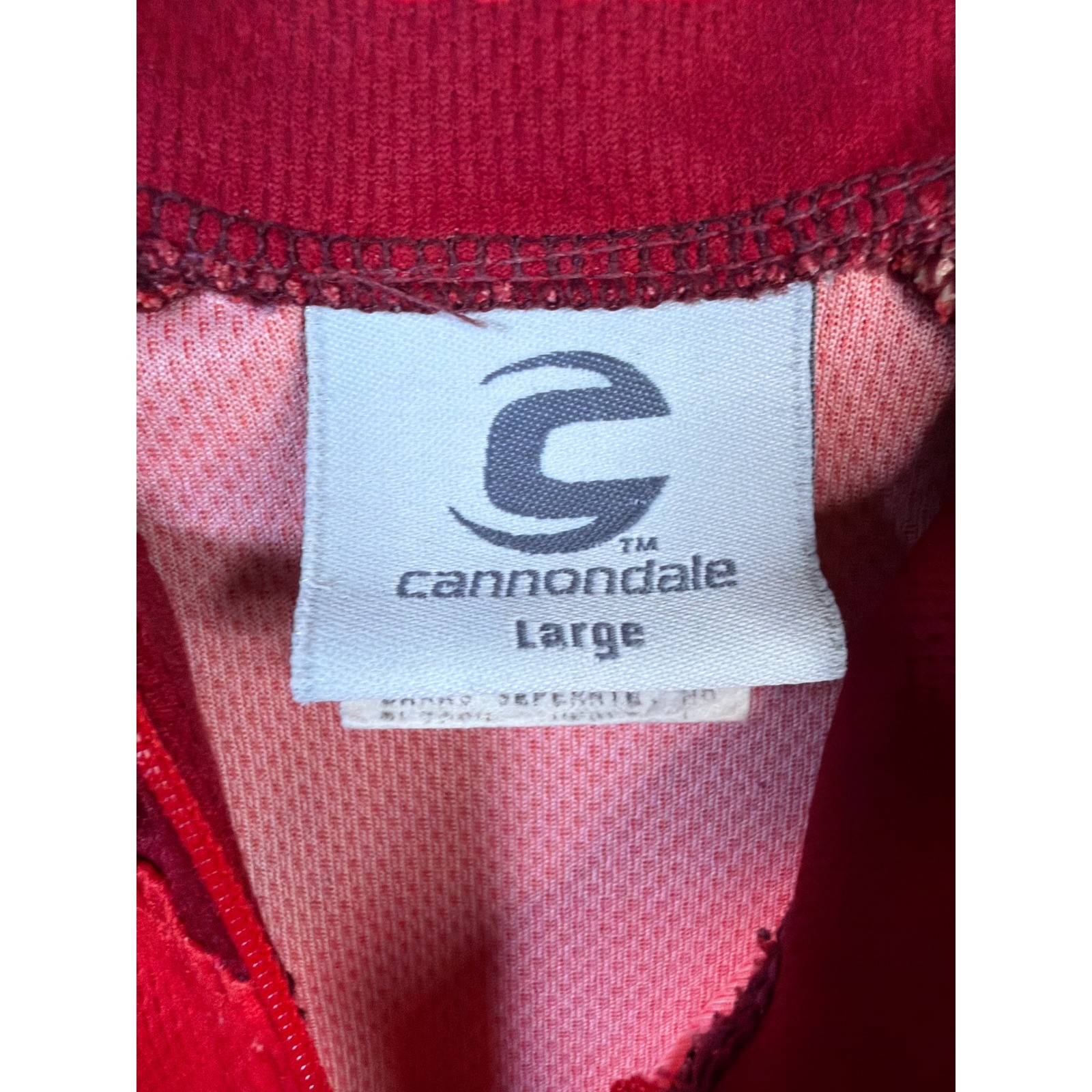 Cannondale Cycling Jersey Mens Large Red Orange Yellow Short Sleeve USA M222