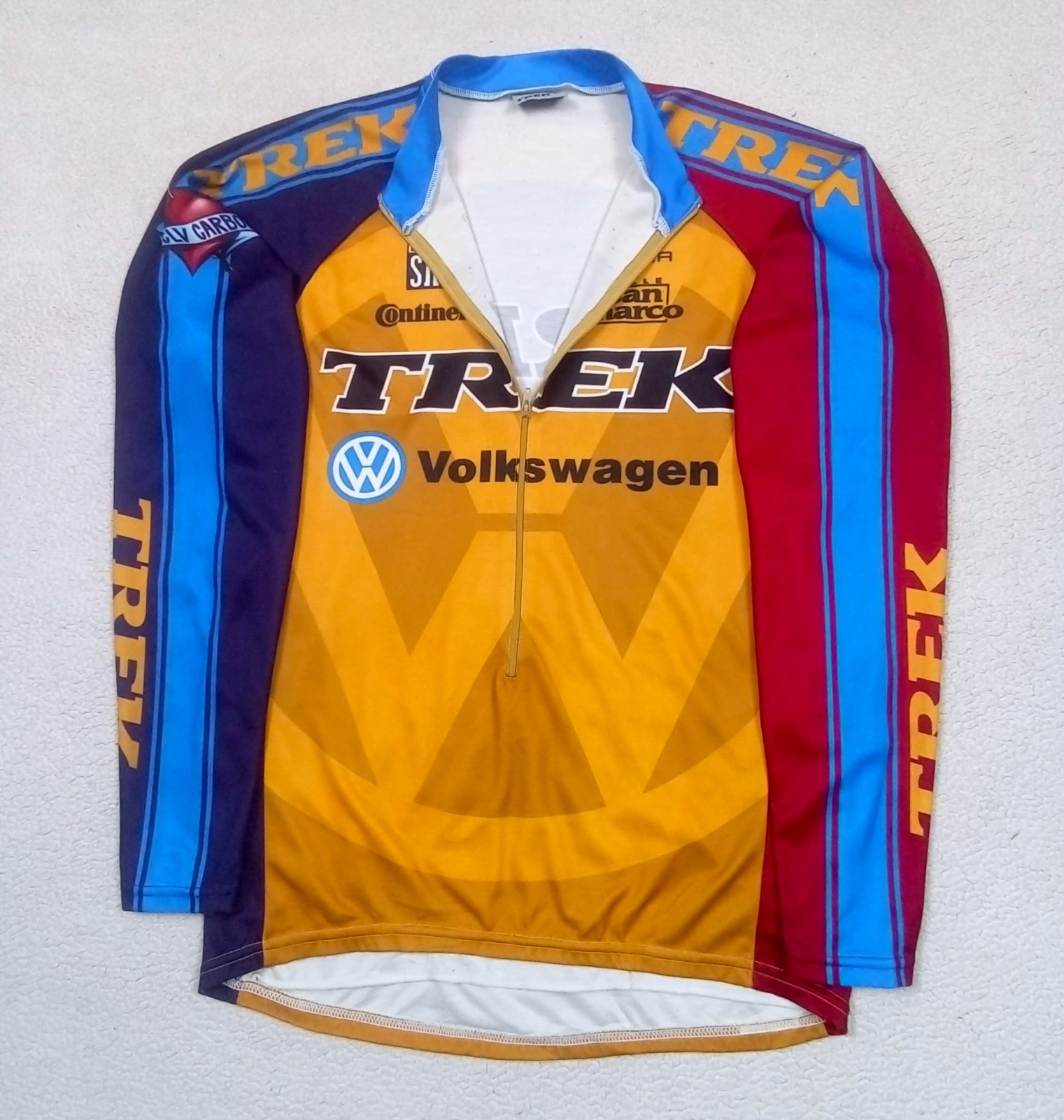RARE VTG 90s Trek Volkswagen RockShox Long Sleeve Cycling Jersey (fits M/L)
