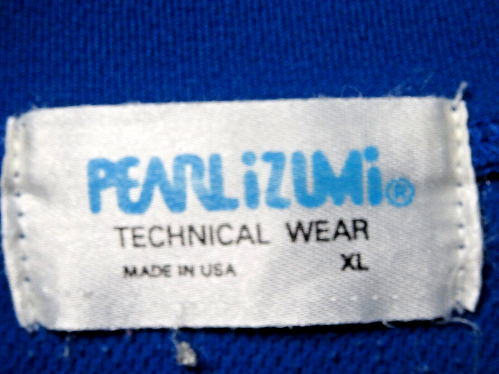Vintage Pearl Izumi Cycling Jersey XL Mens Long Sleeve 1/4 90s USA Blue