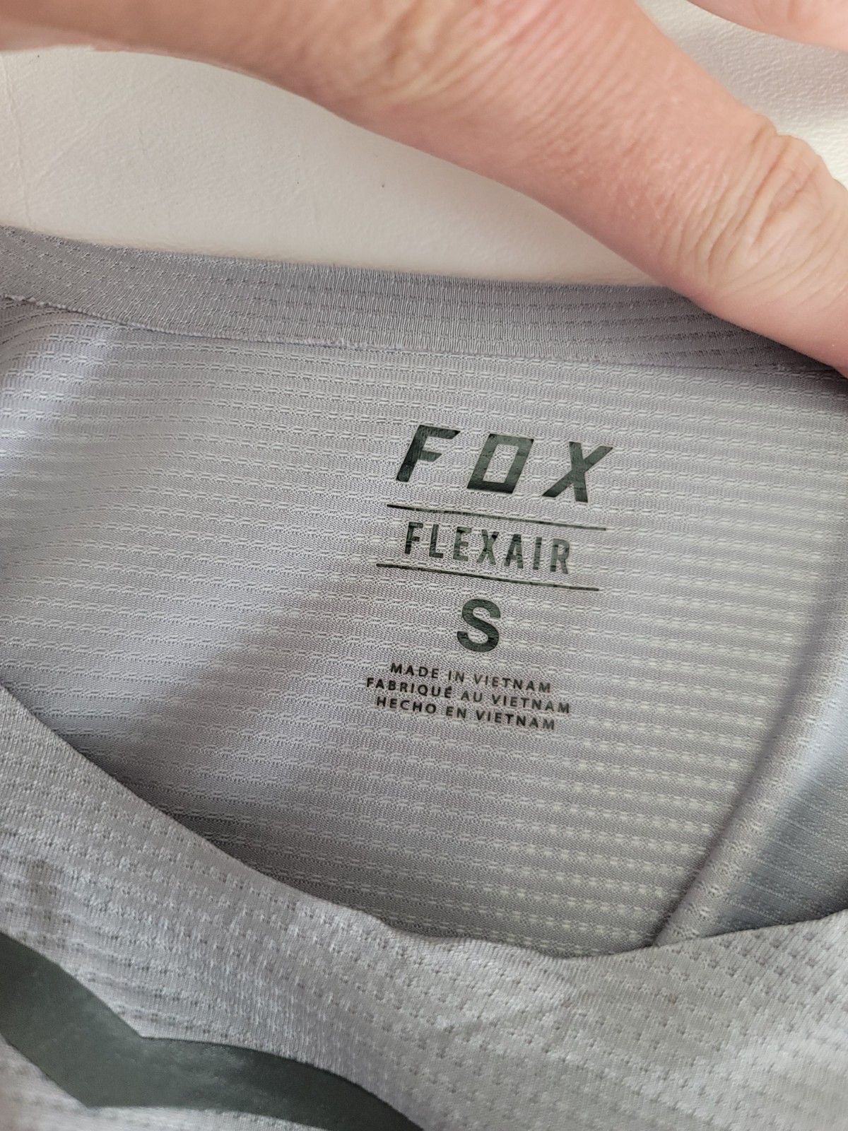 Fox Racing Flexair Lunar Long Sleeve L/S Jersey Light Grey Dirt Bike MTB Small