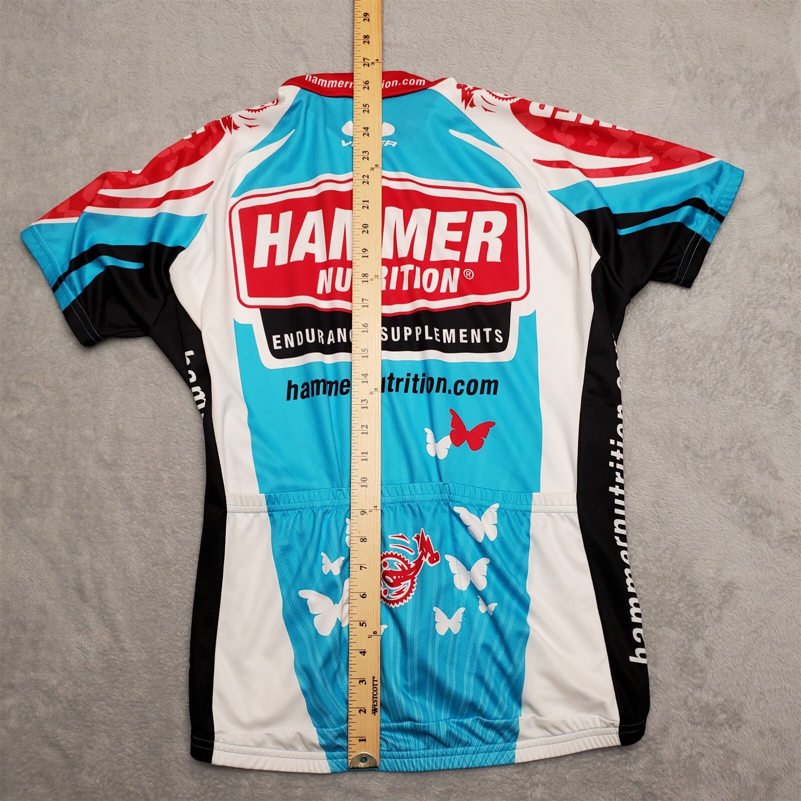 Voler Cycling Jersey Womens Large Blue Bike Racing Short Sleeve 100% Polyester