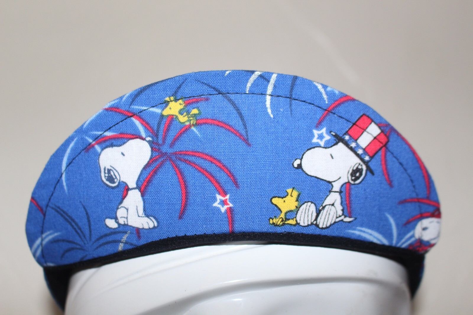 CYCLING CAP SNOOPY I AM AMERICAN 100% COTTON HANDMADE IN USA S M L