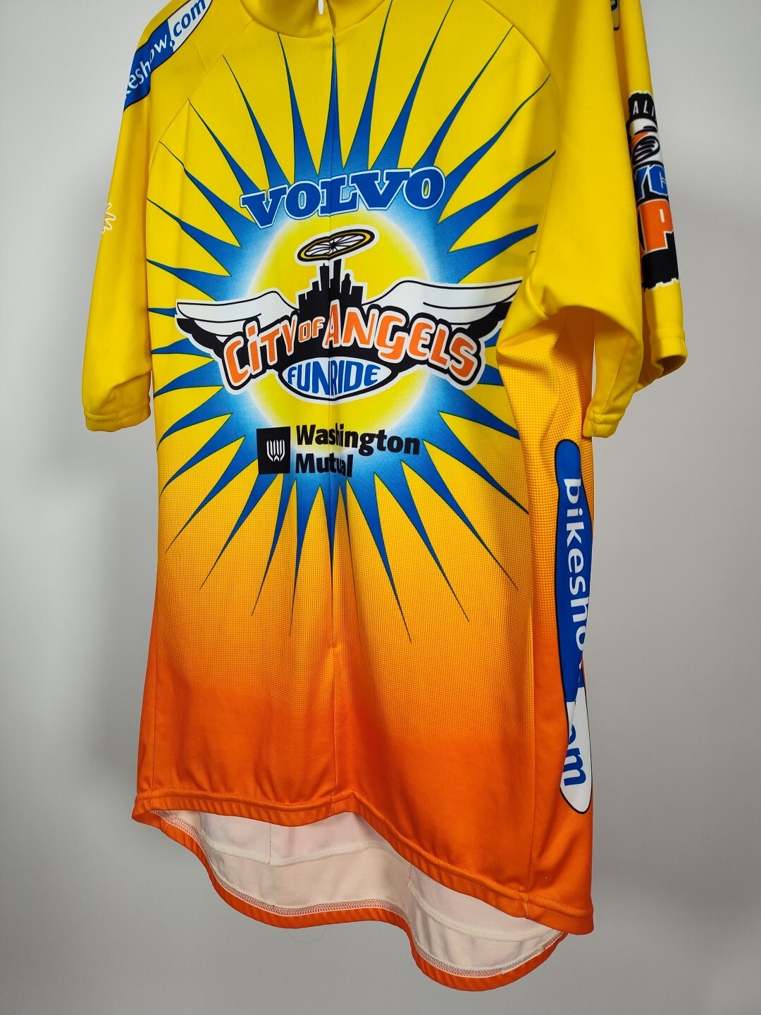 Volvo City of Angels Funride Voler vintage mens Yellow cycling jersey size XL