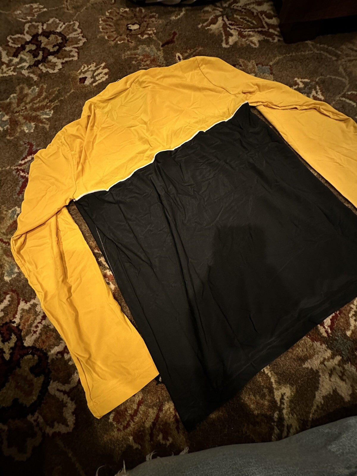 Verge Sport Mens Bicycling Long Sleeve Jersey size Medium Yellow & Black