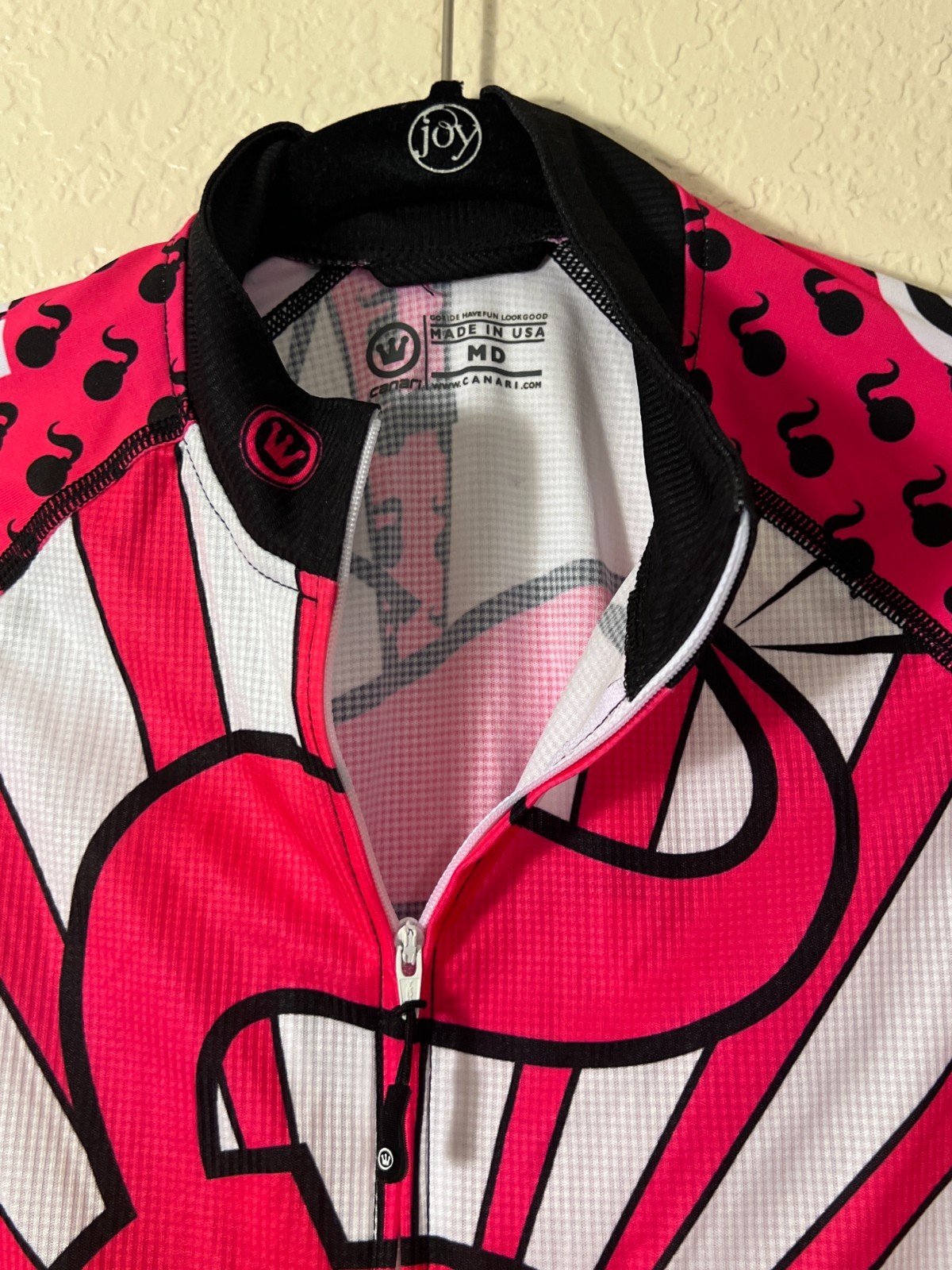Men’s Canari Full Zip Cycling Jersey SS Vpro Bombhair, new with tags