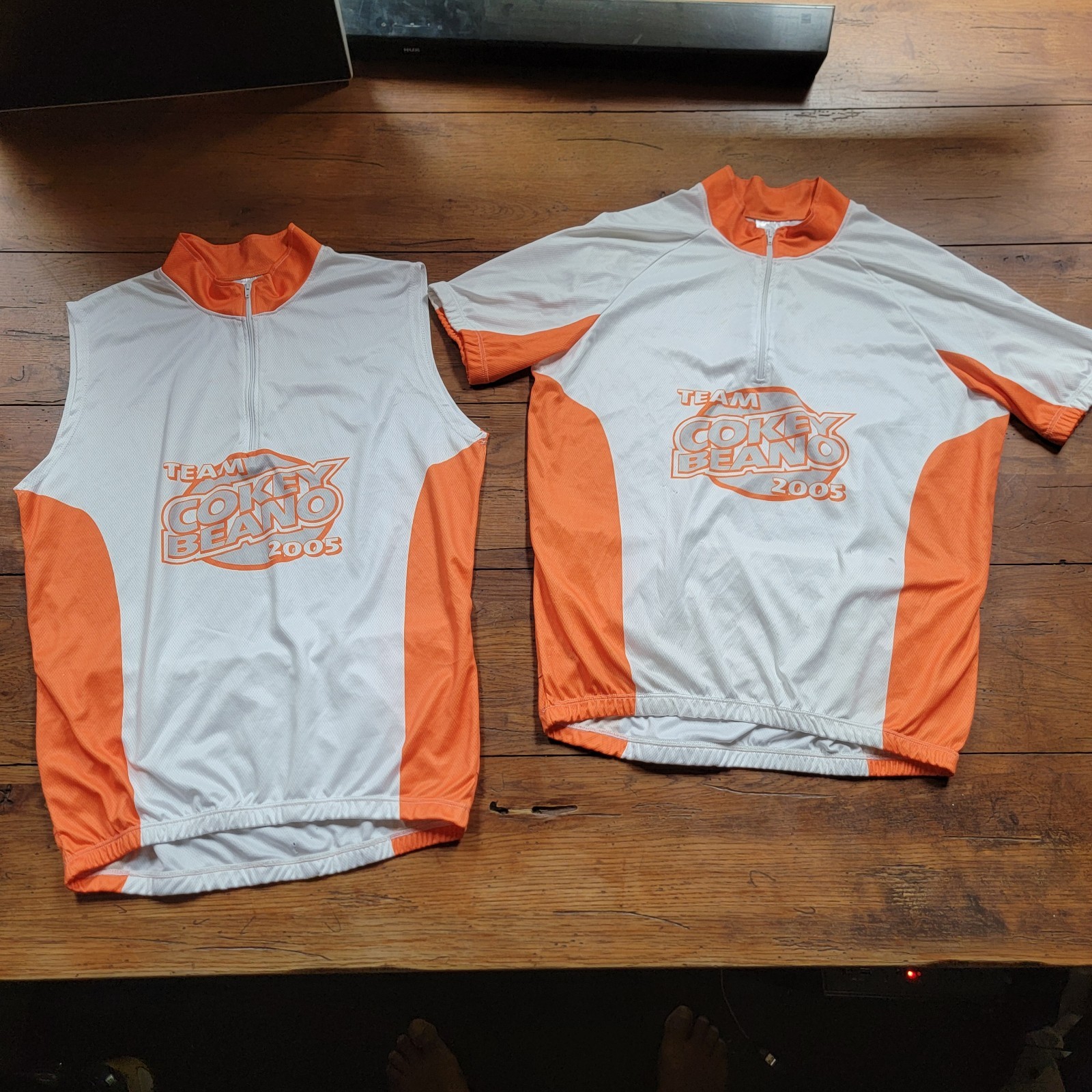 Lot of 2 Attack Cycling Jerseys Medium Large Tank SS Team Cokey Beano 2005 M/L