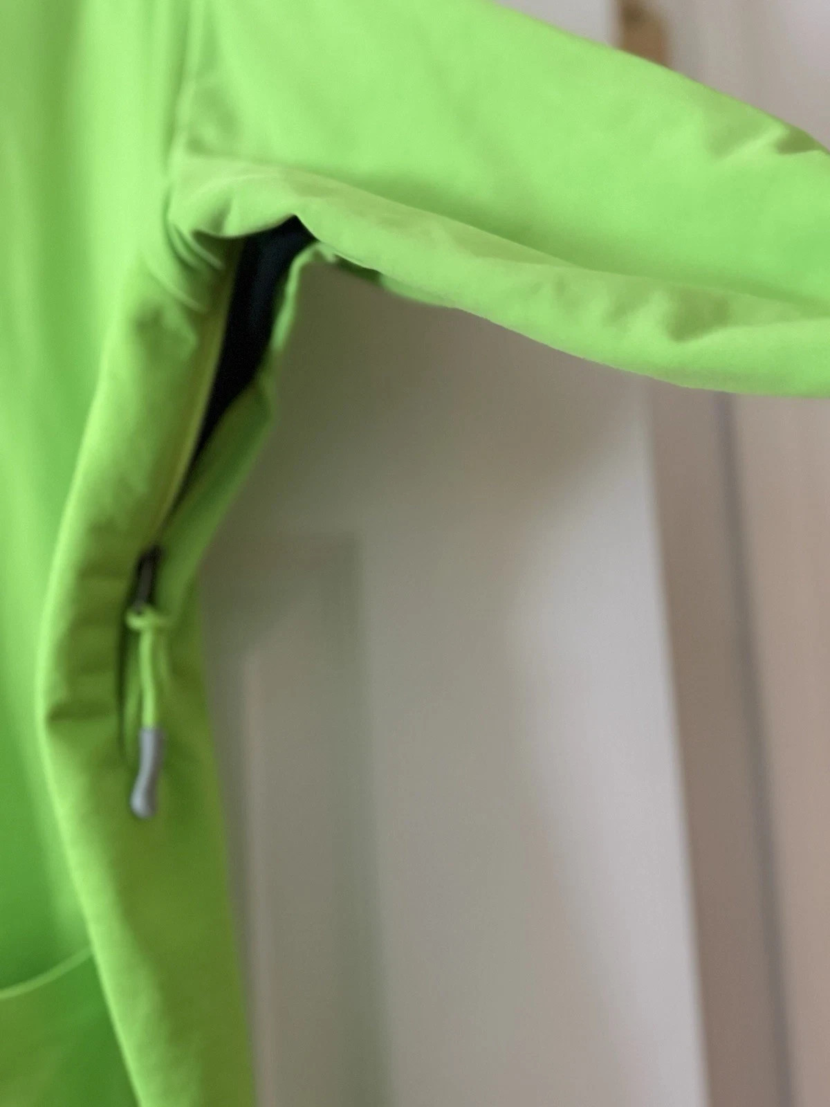 Endura Cycling Jersey Bicycle Long Sleeve Full Zip Neon Green Reflector Men L