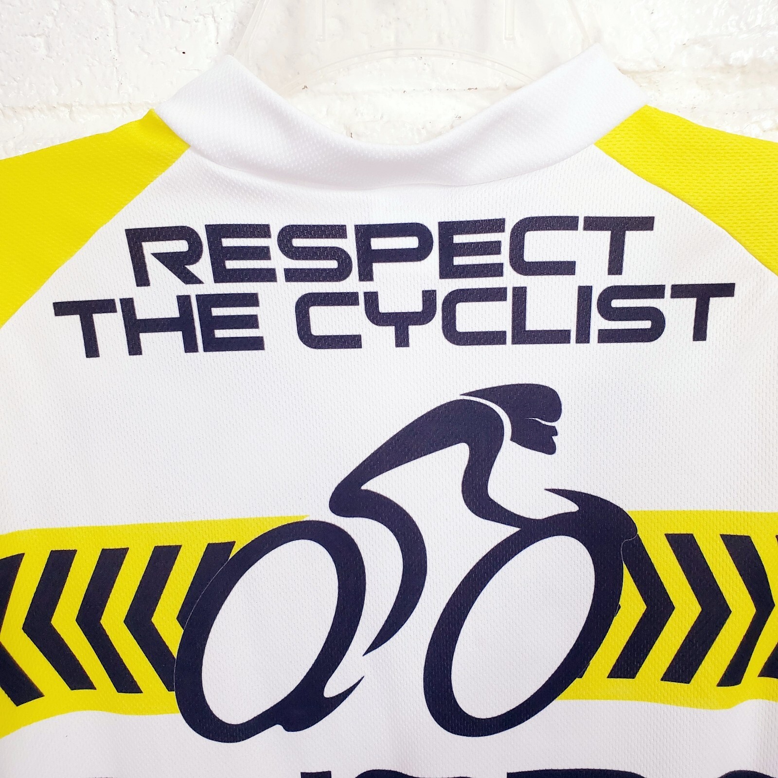 Voler Cycling Jersey Womens Size XL Respect The Cyclist Share The Road Yellow