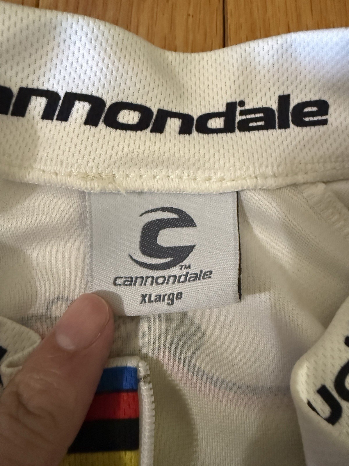 Volvo Cannondale Factory Racing World Champion Rainbow Jersey Size XL USA Made