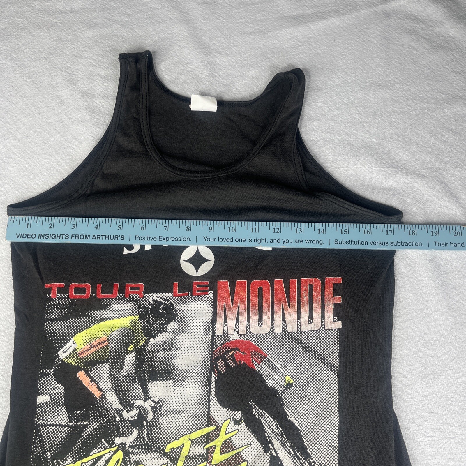 Tour Le Monde Tank Top Sz M Cycling Bike VTG 80s Spalding Tag Single Stitch