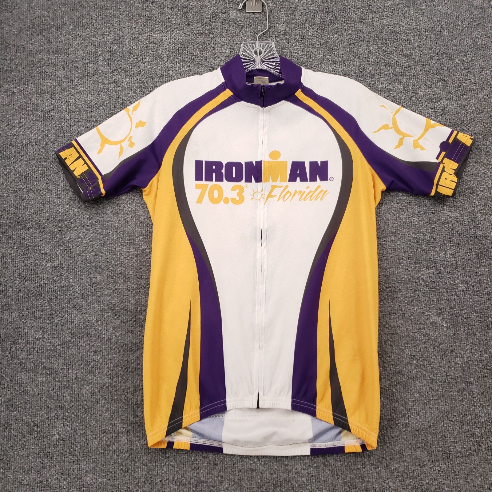 Ironman Cycling Jersey Set Mens S Small Multicolor 70.3 Florida Full Zip Padded