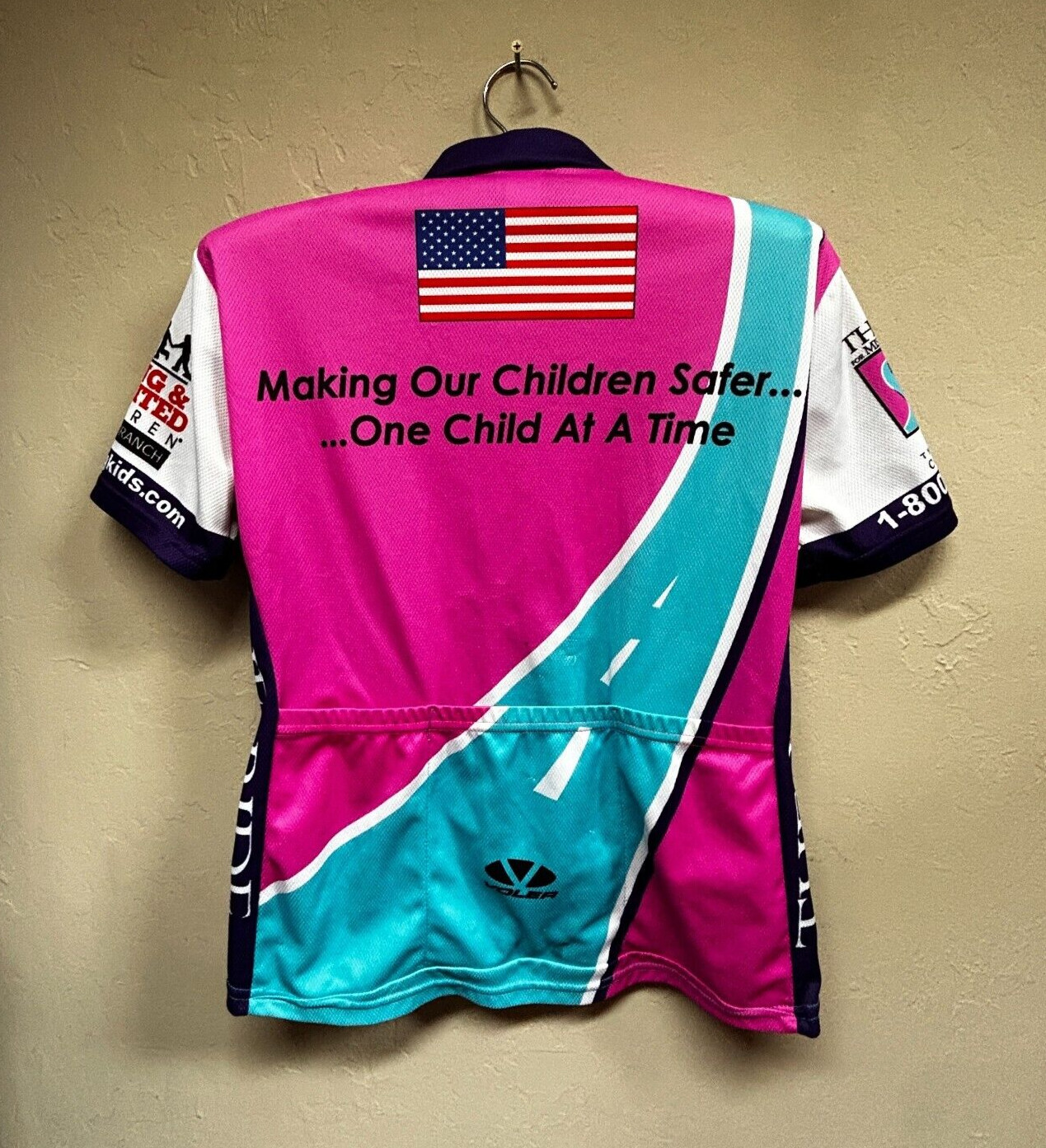 Voler Club Set-in Women’s Large Zip Front Short Sleeve Cycling Jersey Pink