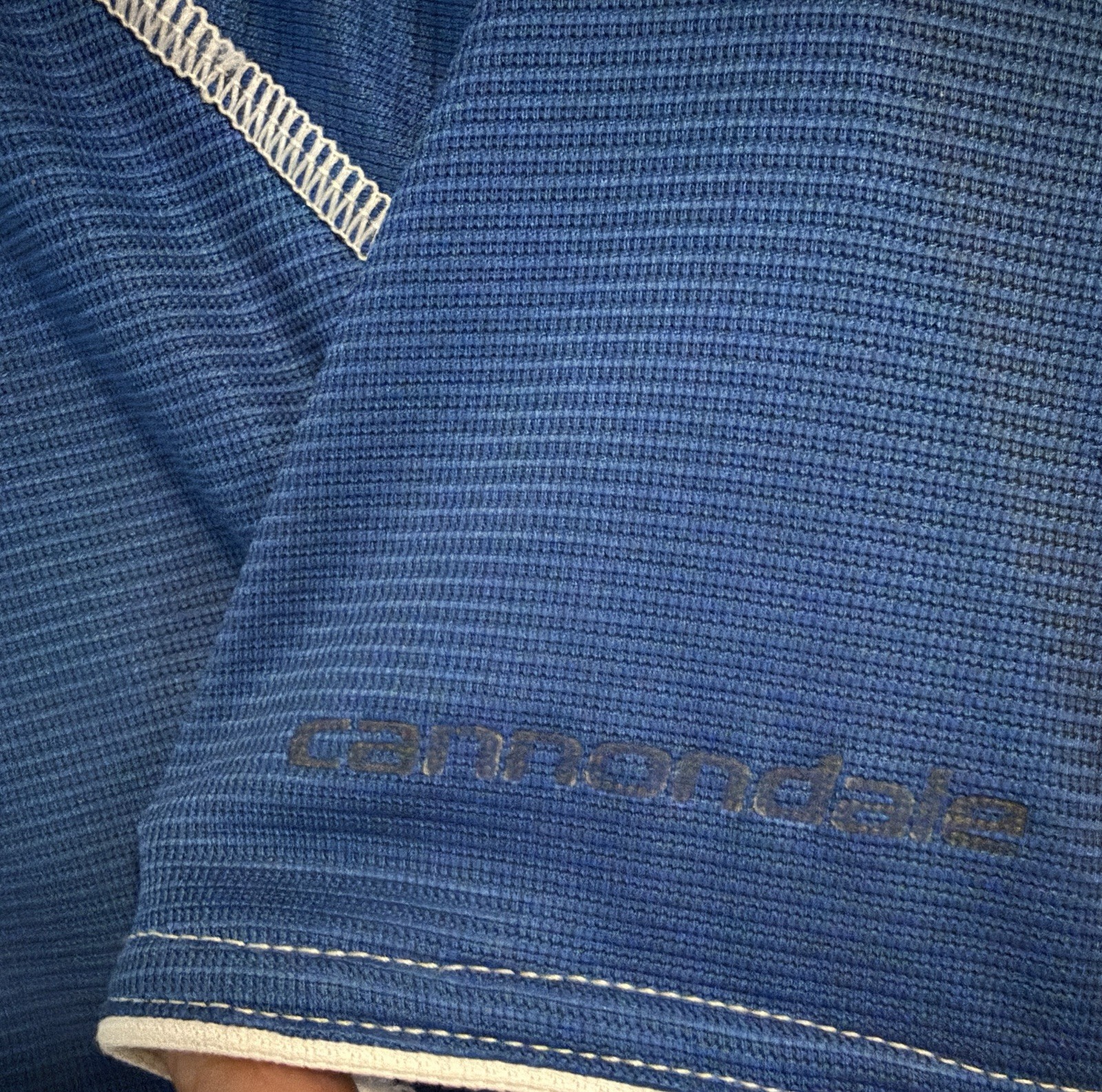 Cannondale Women’s Blue Cycling Jersey Shirt 3/4 Zip Pockets Sz L