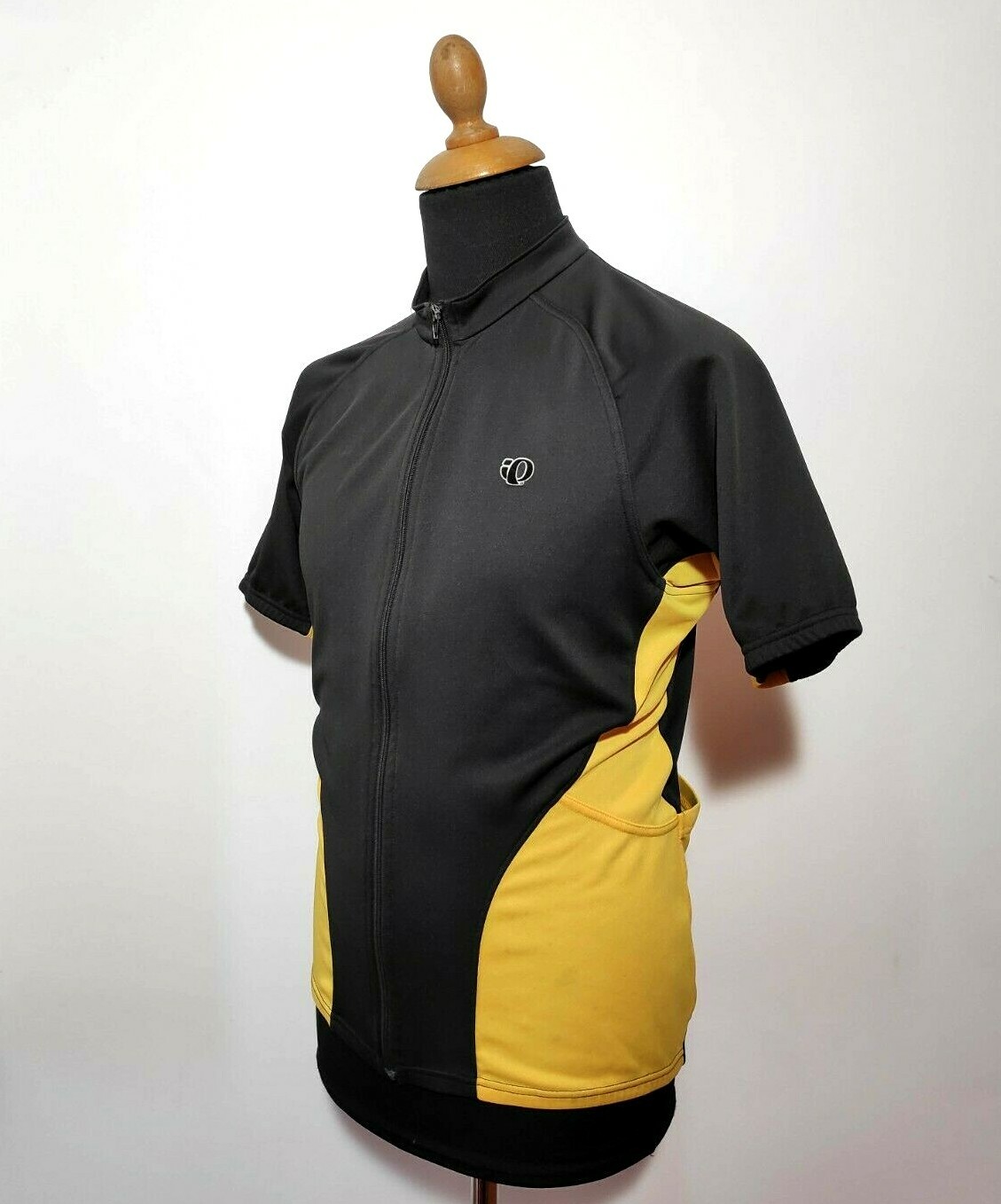 Pearl Izumi Cycling Jersey Sz. M Black Yellow Men’s Racing Full Zip Short Sleeve