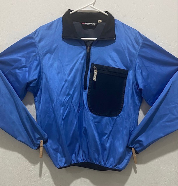Moonstone Pullover Windbreaker Shirt Adult Size S/M (pit-2-pit 21.5″) Cycling