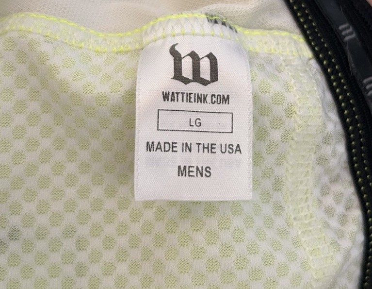 Wattie Ink Mens Large L Cycling Jersey Neon Yellow And Black