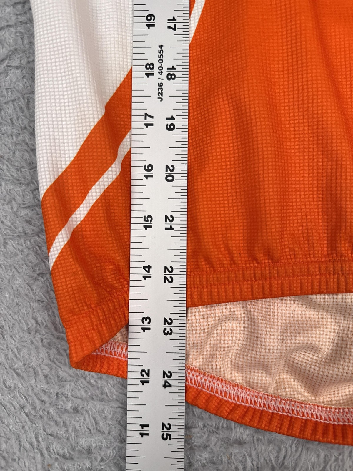 Castelli Cycling Jersey Tank Womens Small Orange White 1/4 Zip Pockets Bike