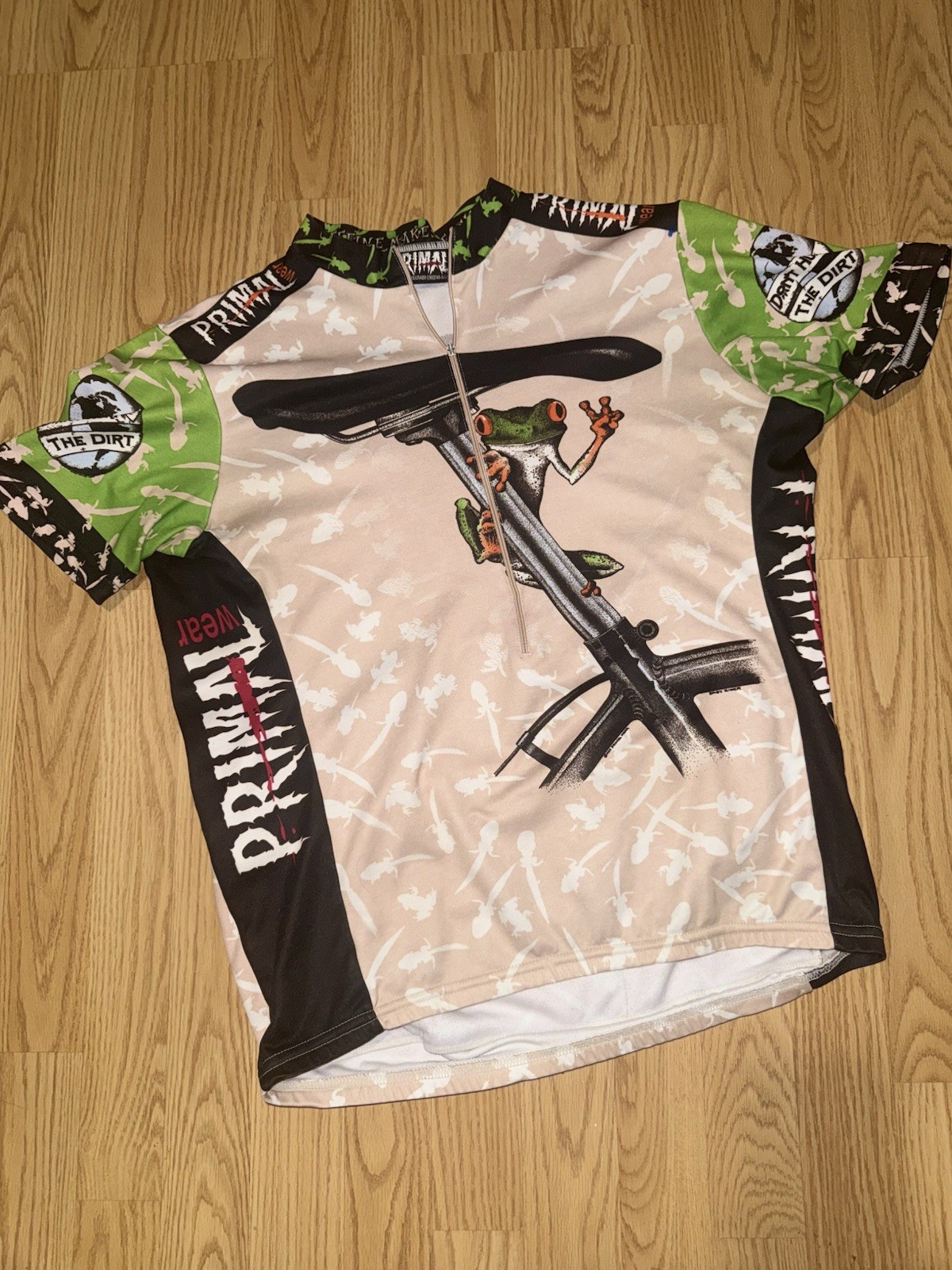 Vintage Primal Wear Cycling Jersey Frog Bike Seat Don’t Hurt The DirtBicycle
