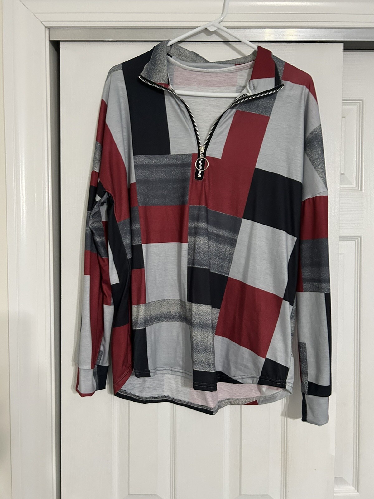 Womens front zip multi color Jersey