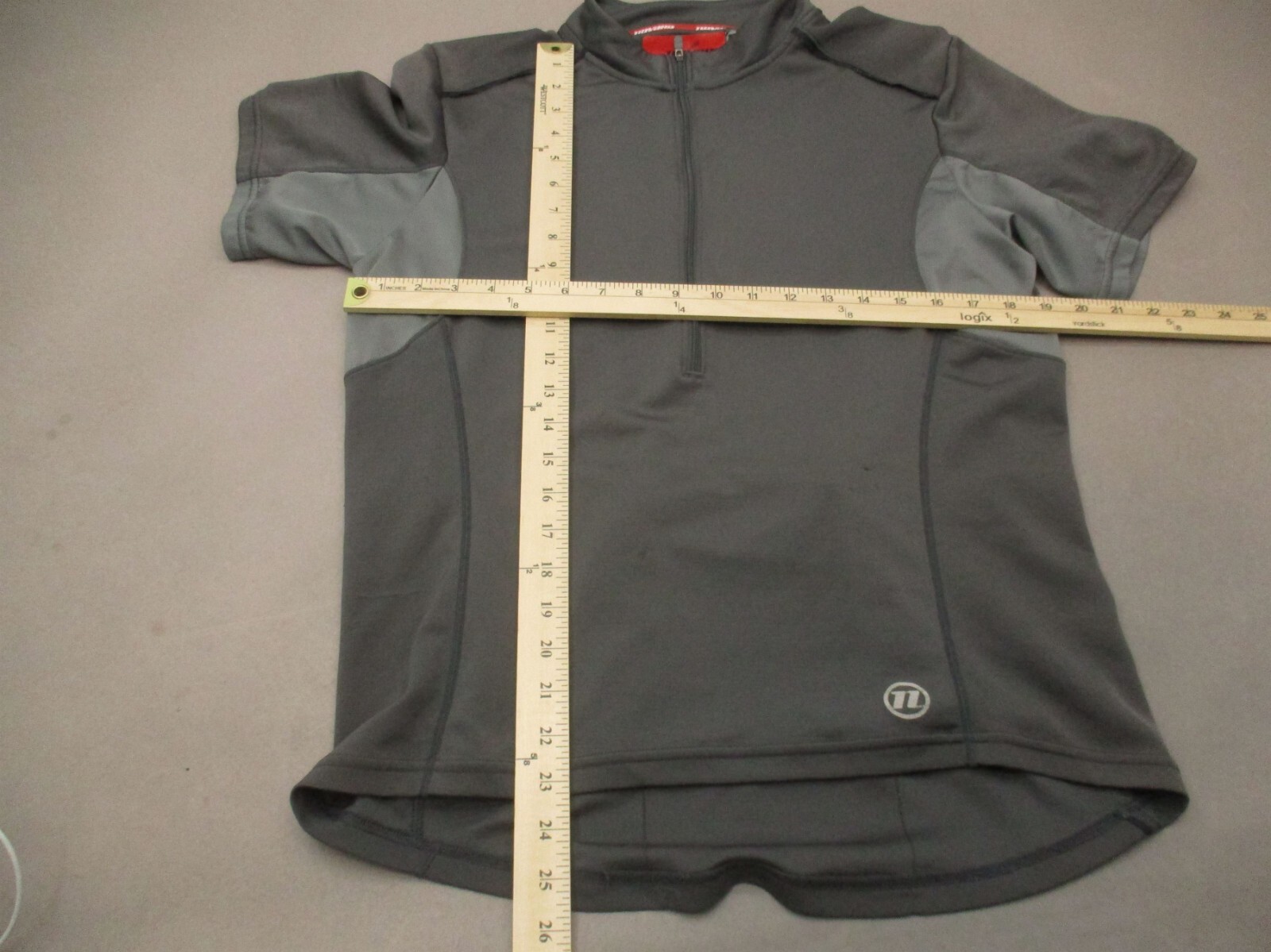 NOVARA Size L Mens 1/2 Zip Pocket Elastic Waist Short Sleeve Cycling Jersey 728