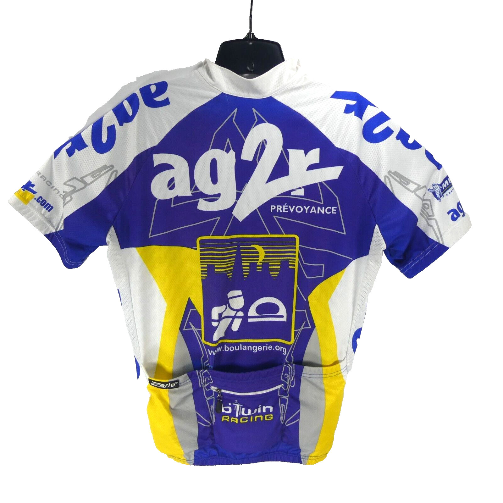 Zerie Men’s Medium B Twin Racing team ag2r Cycling Jersey Michelin