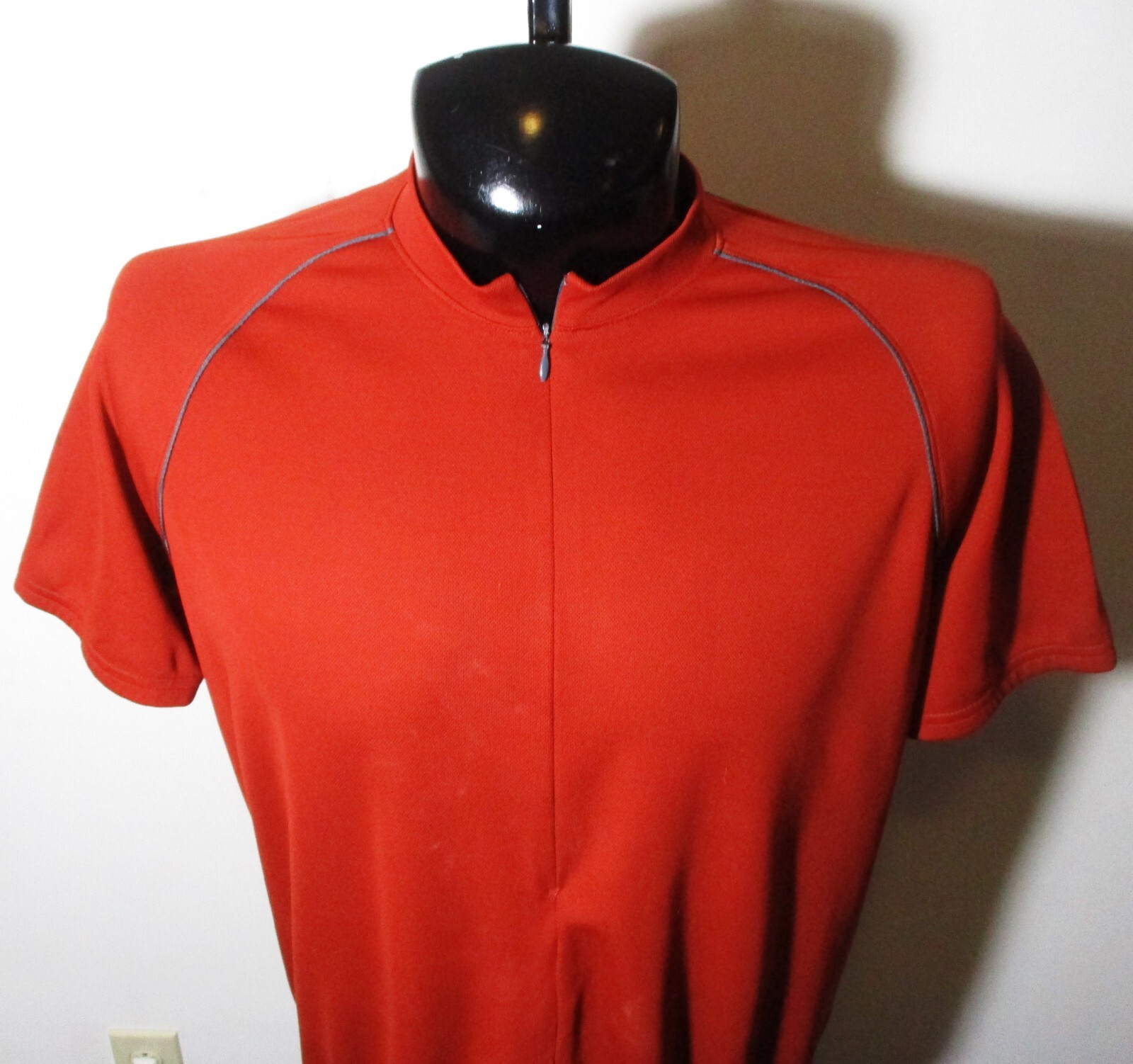 REI Burgundy 1/2 Zip Cycling Jersey Size XL