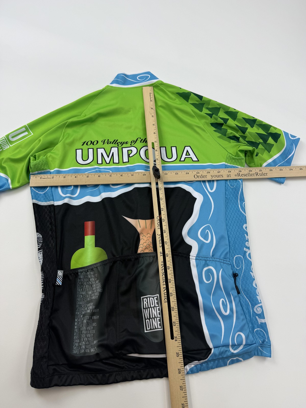 Champion System Shirt Mens Large Multicolor Umpqua Ride Wine Dine Cycling Jersey