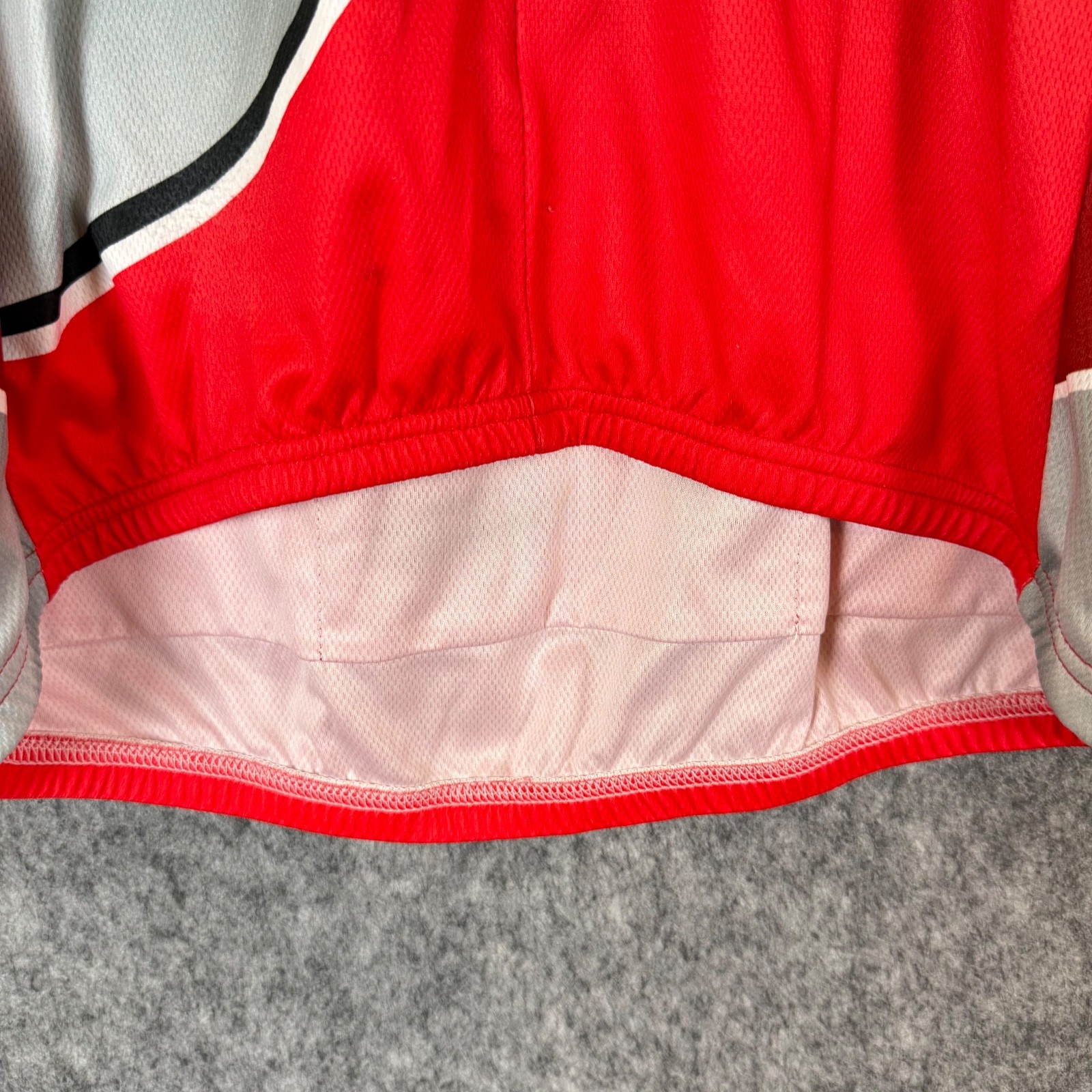 VOMax Cycling Bike Jersey Women XL “SHELL” Gasoline Red Orange 3/4 Zip Pockets