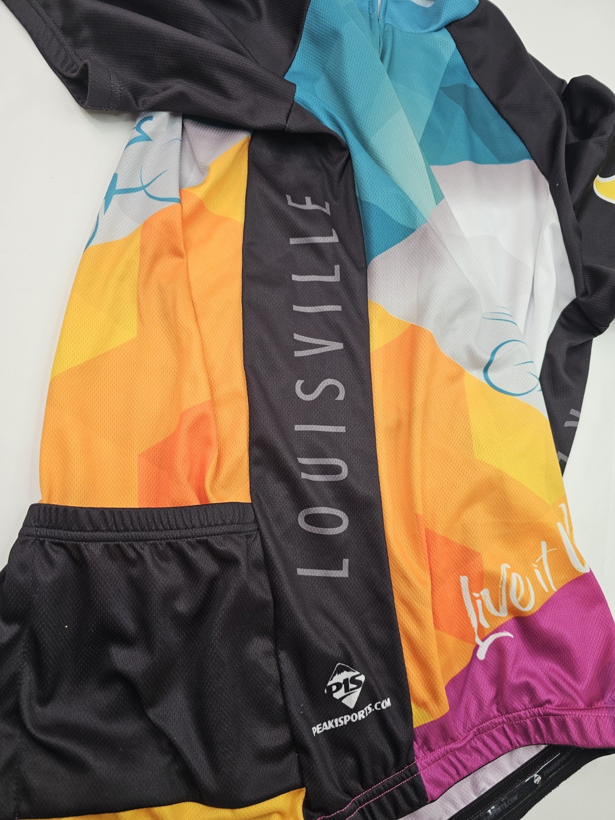 Peak 1 Sports Cycling Jersey Unisex 2XL (48″ Chest) Tour de Lou Kentucky Derby