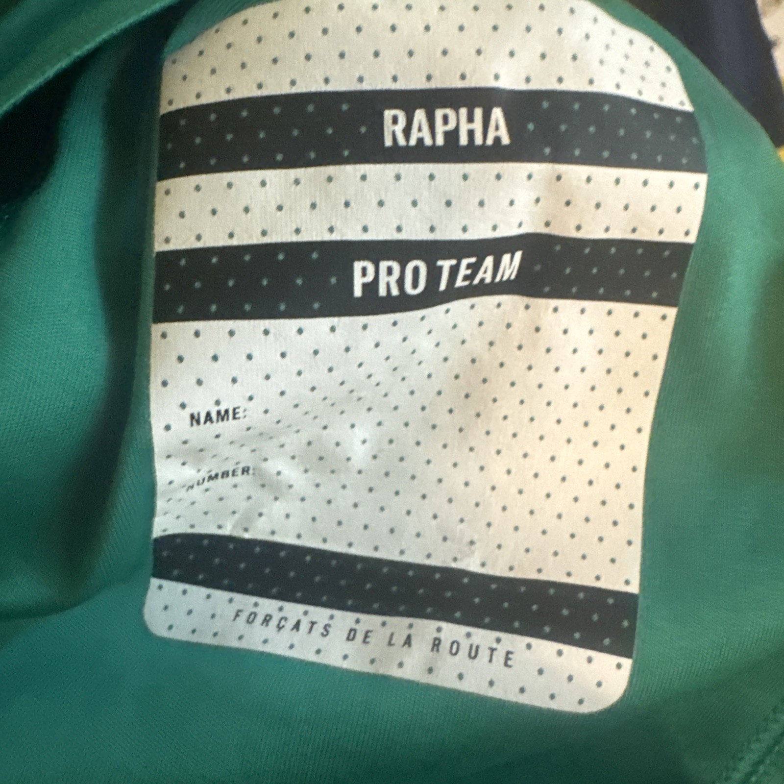 Rapha Pro Team Training Jersey Green/Navy Long Sleeve Size L