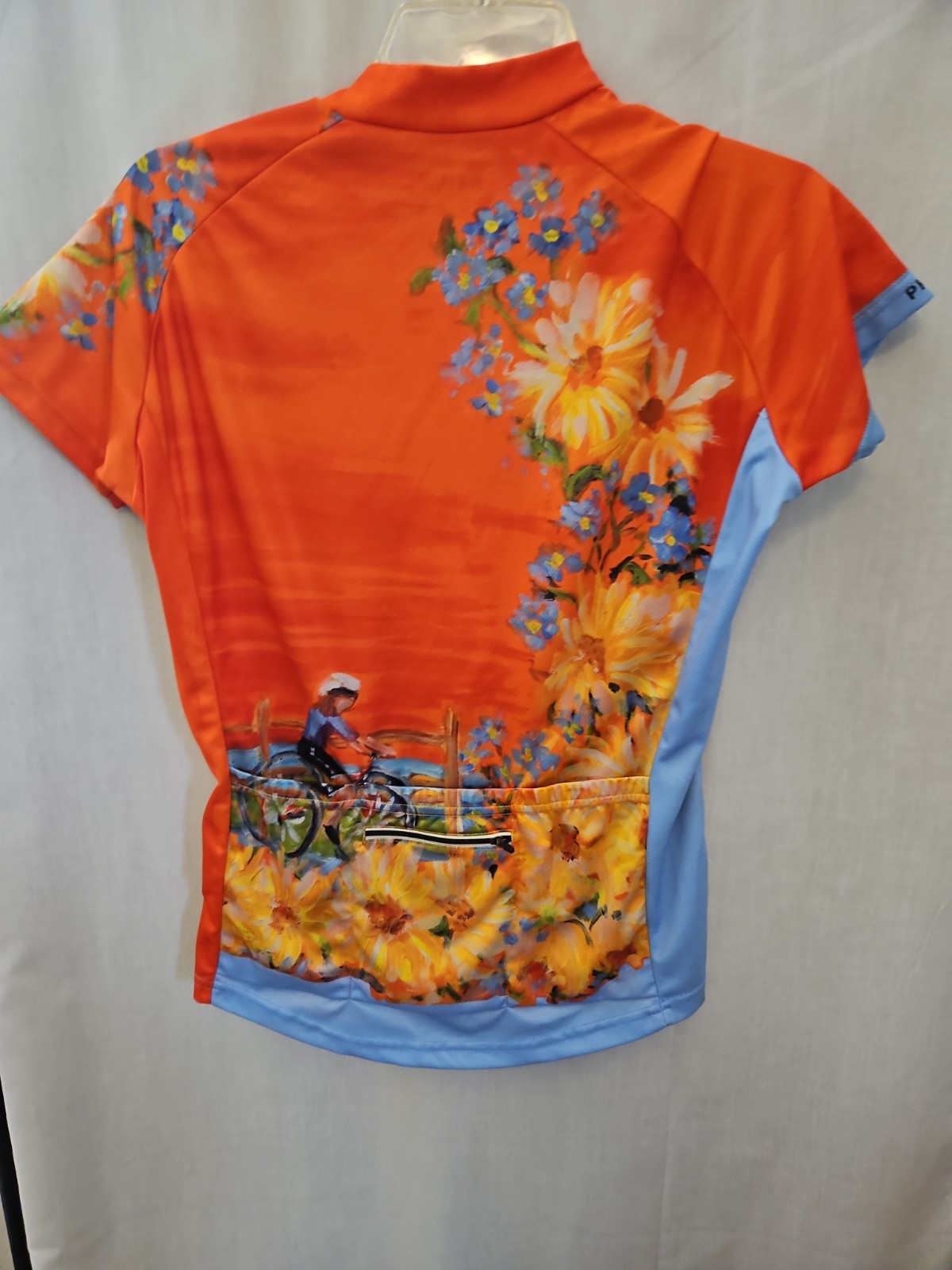 Primal Top Womens Size Small Multicolor Floral Cycling Jersey Stretch Athletic
