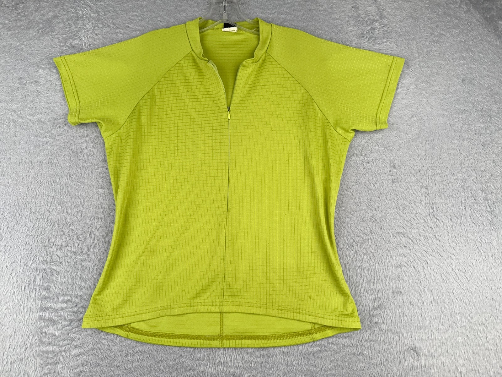 VINTAGE REI Cycling Jersey Womens Large Green 1/2 Zip Short Sleeve Polyester