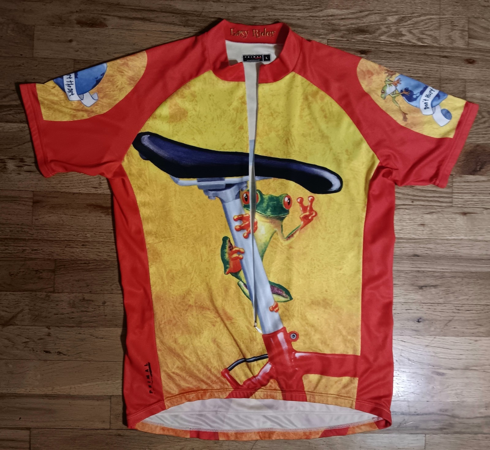 Primal Wear Peace Frog Easy Rider Cycling Jersey Only One with Frog on Sleeve
