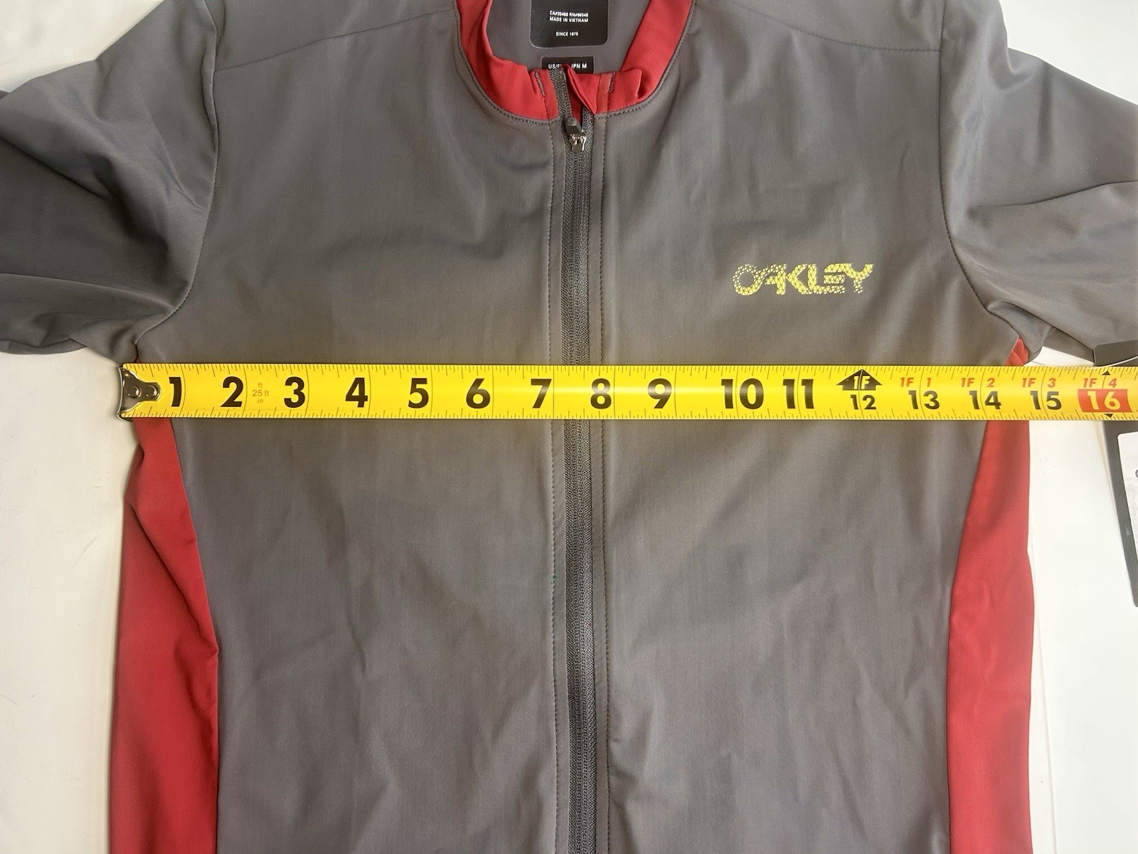 Oakley Point To Point Cycling Jersey T-shirt Forged Iron Size Small Full Zip SS
