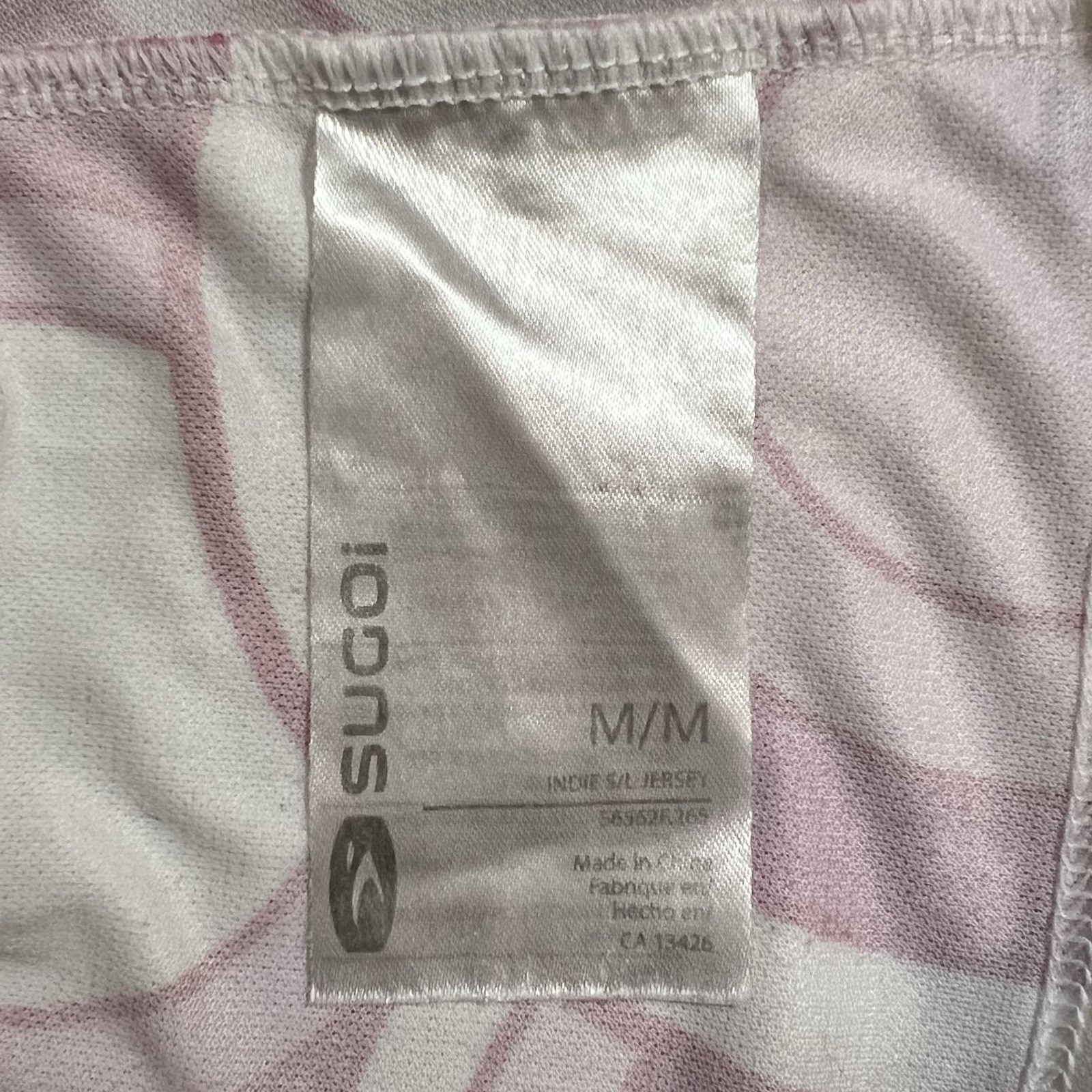 Sugoi Cycling Jersey Womens Medium Pink White Tank Size Sleeveless