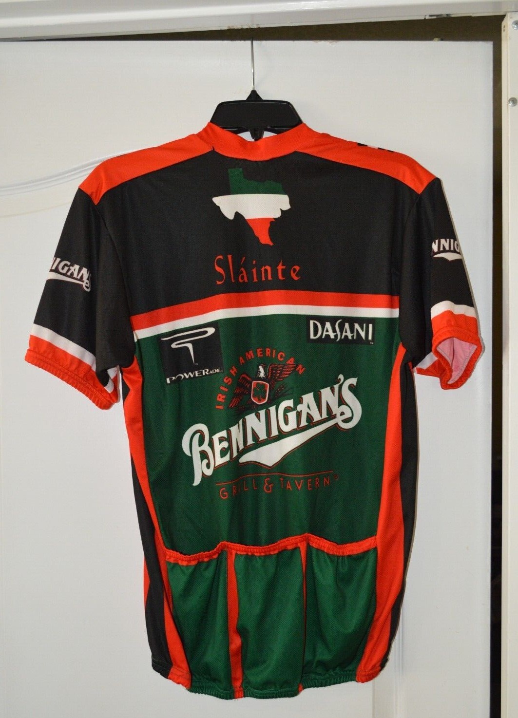 Slainte MS Tour Cyclist Racing Jersey Adult Size Large Multi Color 1/4 Front Zip