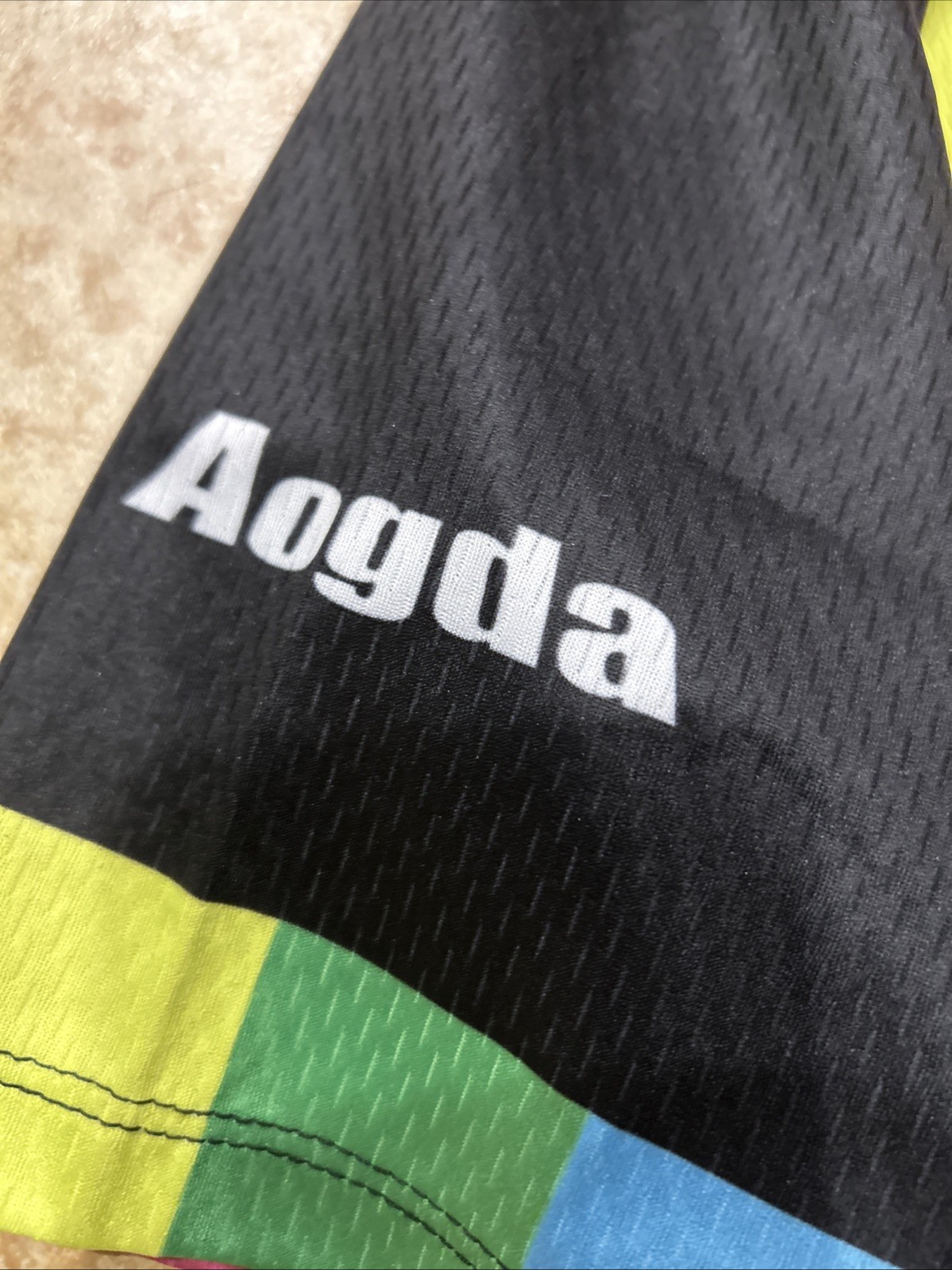 NEW: Aogda RAINBOW Full-Zip Cycling Shirt Jersey Mesh Sides SZ M-S